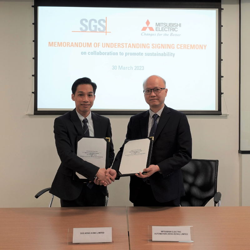 SGS and Mitsubishi Electric Hong Kong Collaborate to Promote Green Initiatives