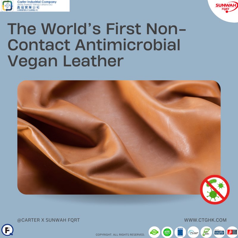 The World’s First Non-Contact Antimicrobial Vegan Leather is now available!