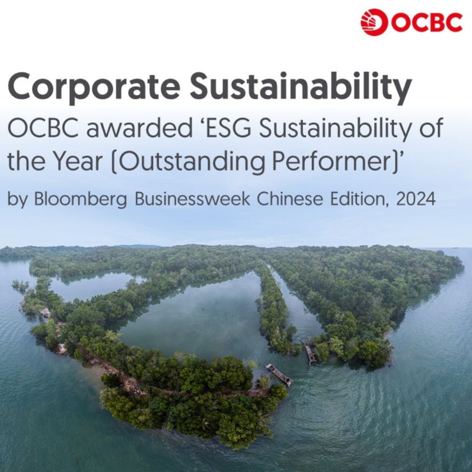 Corporate Sustainability: OCBC awarded “ESG Sustainability of the Year (Outstanding)