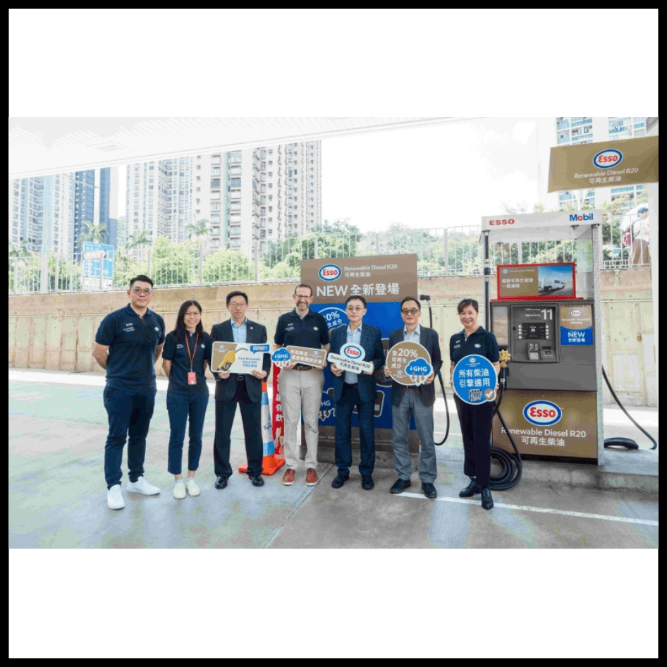 ExxonMobil launches the first renewable diesel for public road use in Hong Kong