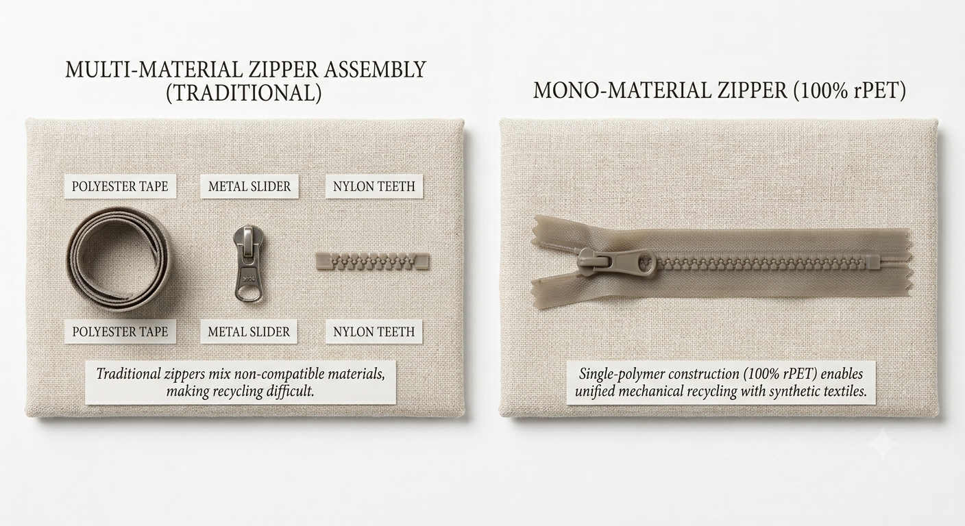 Unfastening Circularity: Phasing Out Mixed-Material Apparel Accessories